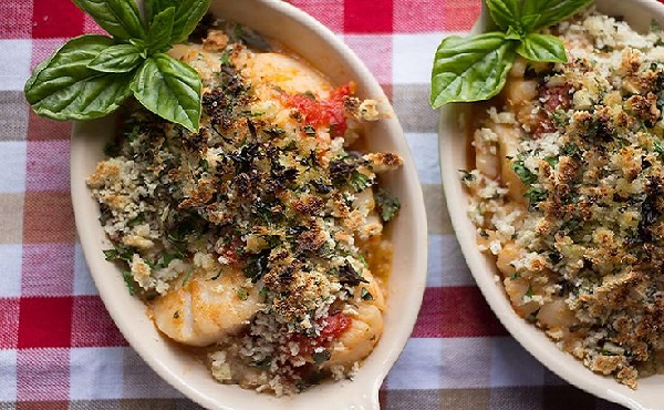 Gratin de colin aux tomates